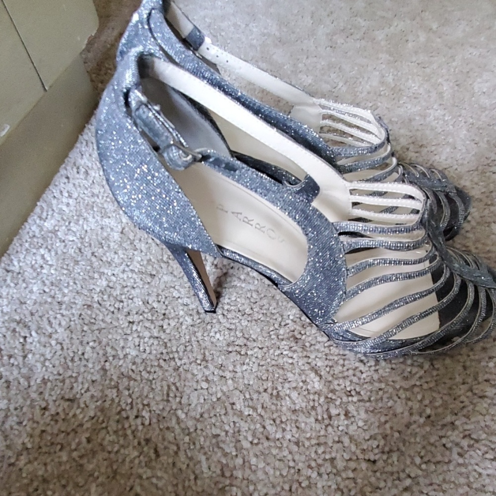 Glitter platform heels